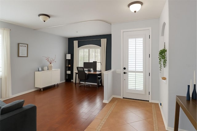 14647 Potterton Cir, Hudson, FL 34667 - foyer featuring baseboards and wood finished floors