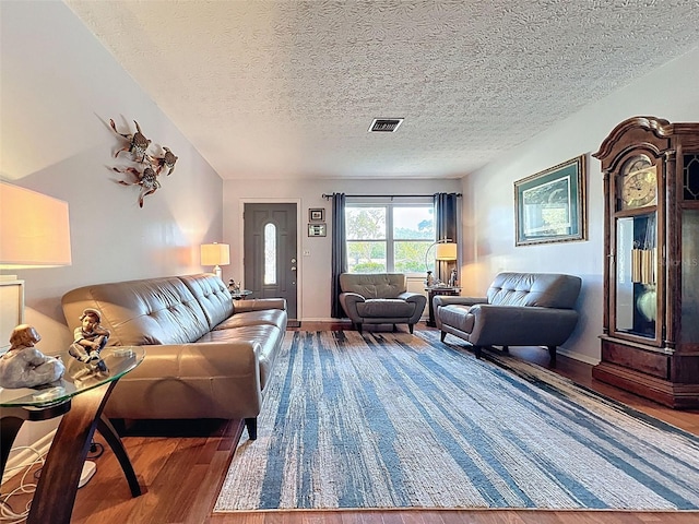 8640 Horizon Ln, Hudson, FL 34667 - living room with wood finished floors and a textured ceiling