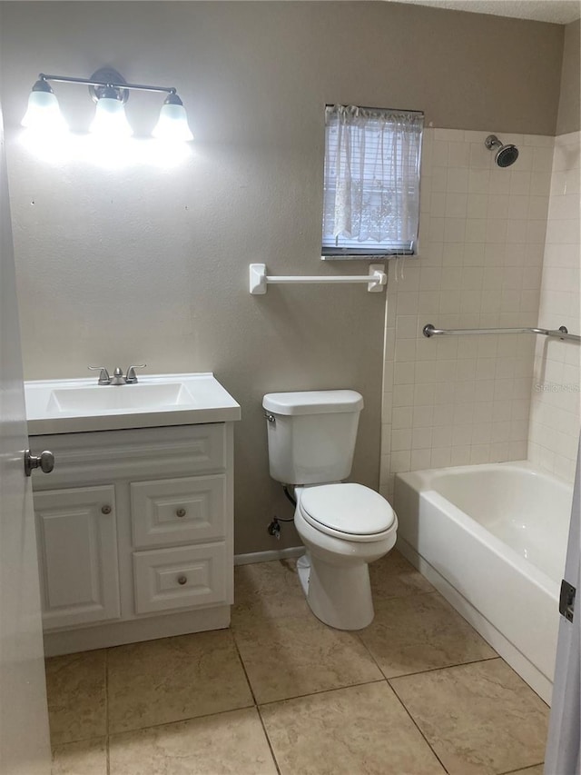 7806 Jenner Ave, New Port Richey, FL 34655 - bathroom featuring vanity, tub / shower combination, and tile patterned floors