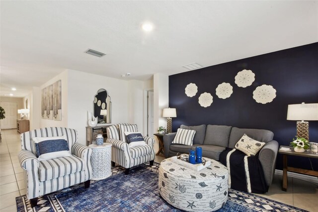 11861 Downy Birch Dr, Riverview, FL 33569 - tiled living room with recessed lighting and an accent wall