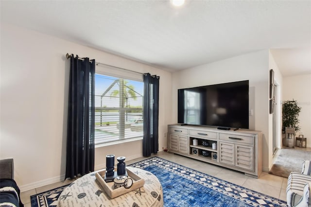 11861 Downy Birch Dr, Riverview, FL 33569 - living area featuring light tile patterned floors and baseboards