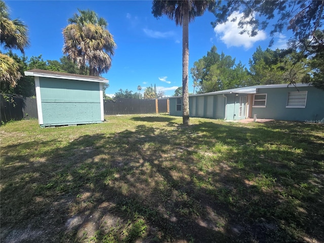 6730 Sandra Dr, Port Richey, FL 34668 - fenced backyard featuring a shed
