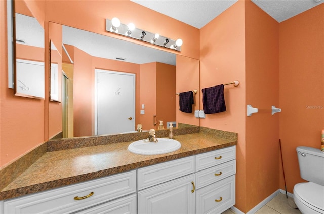 9519 Scenic Pine Ct, New Port Richey, FL 34655 - full bathroom featuring vanity, a shower stall, and tile patterned flooring