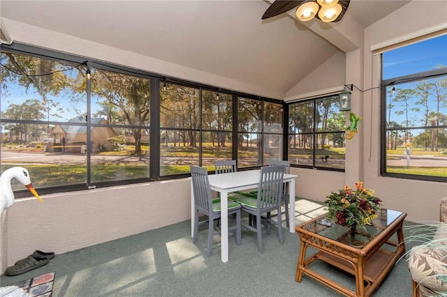9626 Woodhollow Ct, New Port Richey, FL 34655 - sunroom / solarium with carpet floors and lofted ceiling