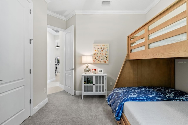 13208 Fawn Lily Dr, Riverview, FL 33579 - bedroom featuring carpet flooring and ornamental molding