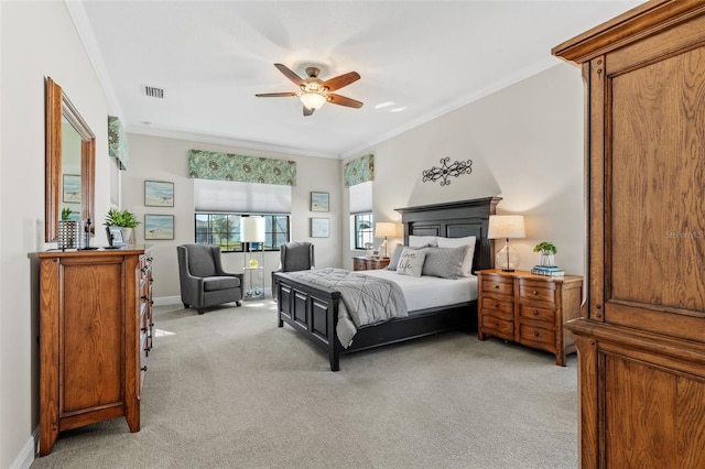 13208 Fawn Lily Dr, Riverview, FL 33579 - bedroom featuring light colored carpet and crown molding
