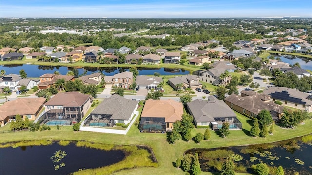 13208 Fawn Lily Dr, Riverview, FL 33579 - aerial overview of property's location featuring nearby suburban area and a large body of water