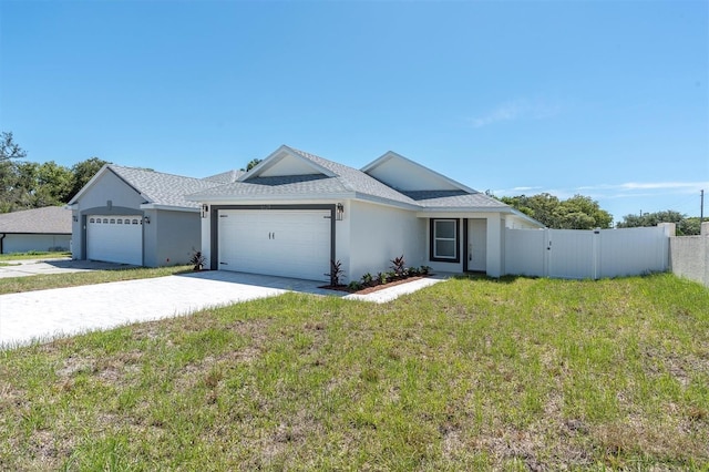 6529 Taylor Ct, New Port Richey, FL 34653 - single story home with a garage, driveway, a shingled roof, stucco siding, and a gate