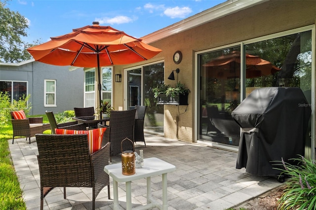 view of patio / terrace featuring area for grilling