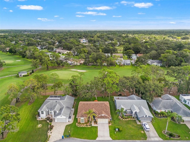 aerial view of residential area with a golf club
