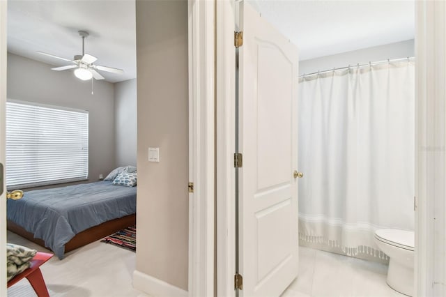 1120 Bluffs Cir, Dunedin, FL 34698 - bedroom featuring ceiling fan