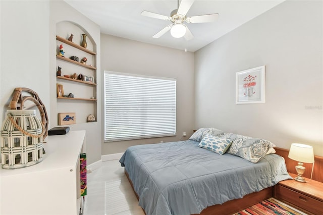 1120 Bluffs Cir, Dunedin, FL 34698 - bedroom featuring ceiling fan and baseboards