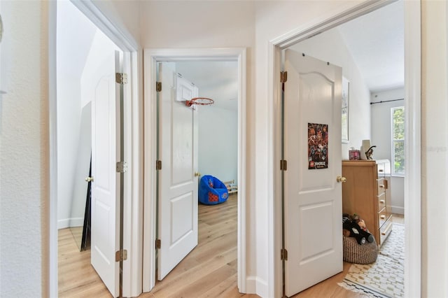 1120 Bluffs Cir, Dunedin, FL 34698 - corridor featuring light wood-style flooring
