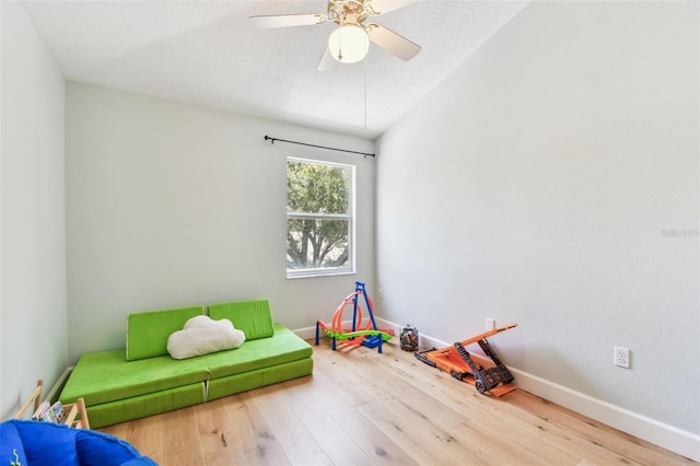1120 Bluffs Cir, Dunedin, FL 34698 - recreation room with wood finished floors and ceiling fan