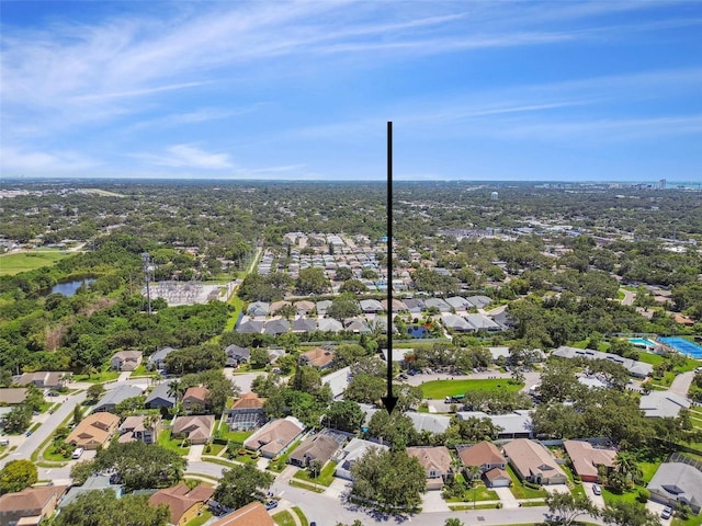 1120 Bluffs Cir, Dunedin, FL 34698 - aerial view of residential area featuring a large body of water