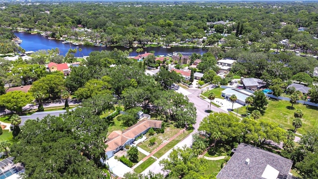 5523 Carlton Rd, New Port Richey, FL 34652 - aerial view of property and surrounding area featuring a nearby body of water and nearby suburban area