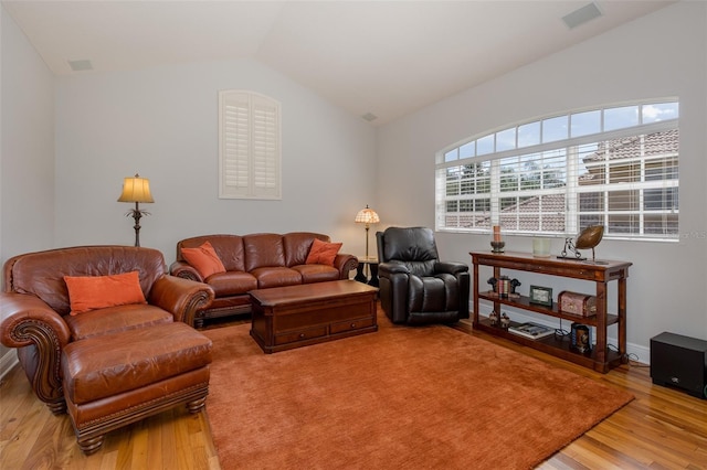10508 Pontofino Cir, Trinity, FL 34655 - living room featuring light wood finished floors and lofted ceiling