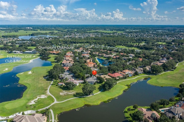 10508 Pontofino Cir, Trinity, FL 34655 - aerial perspective of suburban area with a golf course and a large body of water