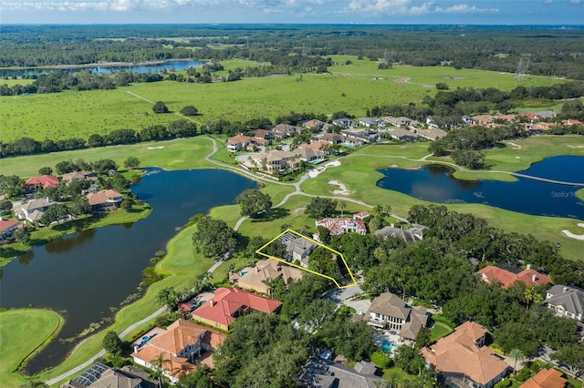 10508 Pontofino Cir, Trinity, FL 34655 - aerial view of property and surrounding area with nearby suburban area and a nearby body of water