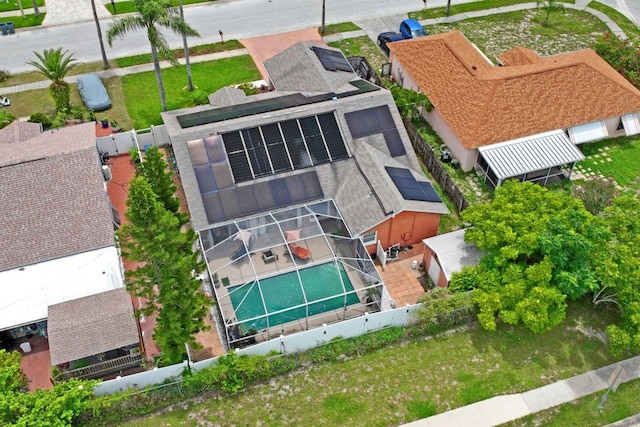 3539 Anniversary Ct, New Port Richey, FL 34653 - view from above of property featuring a pool area