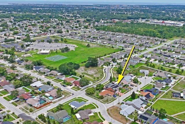 3539 Anniversary Ct, New Port Richey, FL 34653 - aerial overview of property's location with nearby suburban area