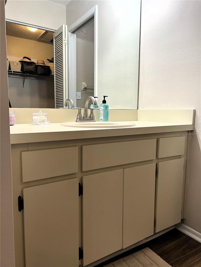 7721 Hillside Ct Unit 203, Hudson, FL 34667 - bathroom featuring vanity and wood finished floors