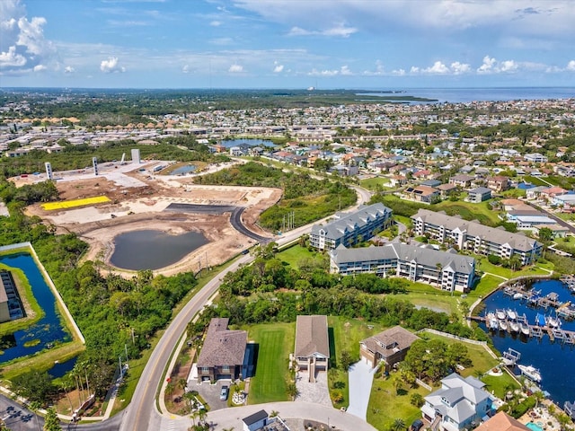 5621 Egrets Pl, New Port Richey, FL 34652 - aerial view of property's location with a large body of water