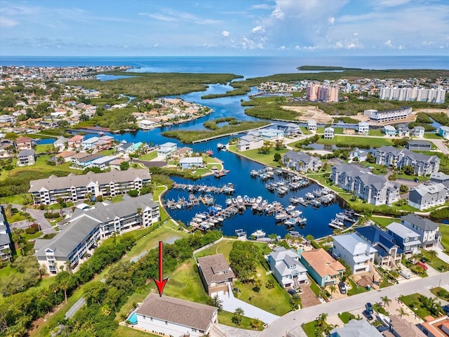 5621 Egrets Pl, New Port Richey, FL 34652 - drone / aerial view of a large body of water