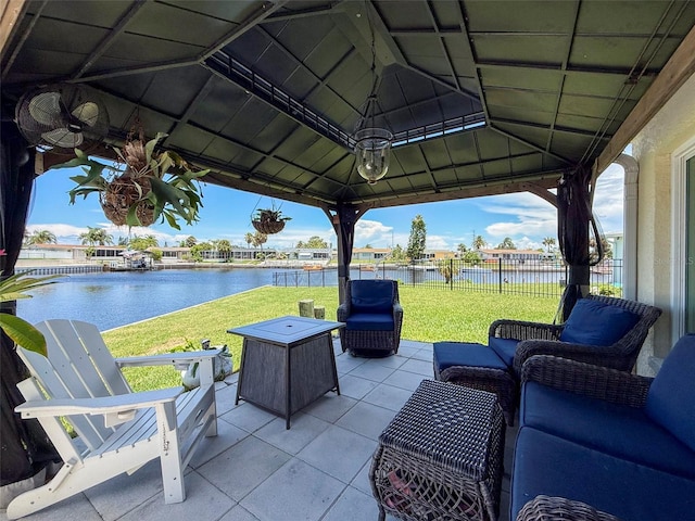 12817 2nd Isle, Hudson, FL 34667 - view of patio with a water view