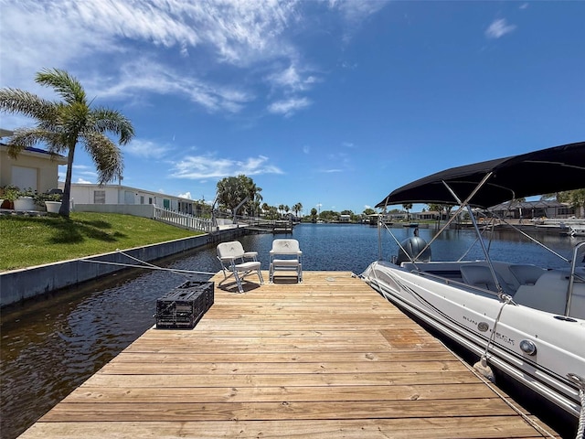 12817 2nd Isle, Hudson, FL 34667 - dock area featuring a water view and a yard