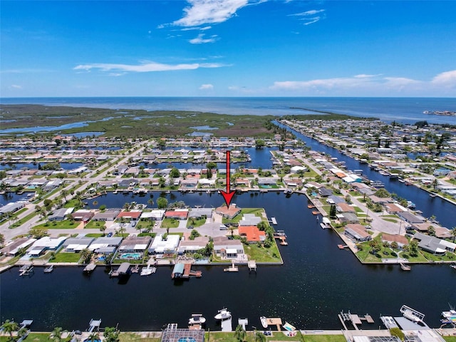 12817 2nd Isle, Hudson, FL 34667 - aerial view of property's location with a large body of water and nearby suburban area