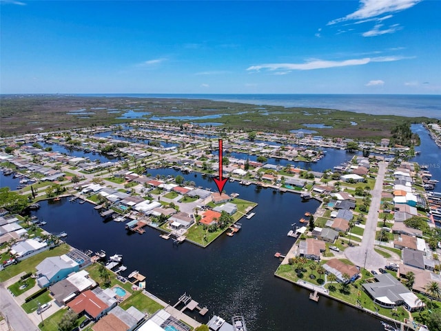 12817 2nd Isle, Hudson, FL 34667 - view of property location with a large body of water and nearby suburban area