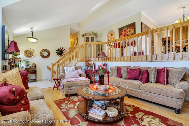 38 Sweet Gum Rd, Howell, NJ 07731 - living area with wood finished floors and stairs
