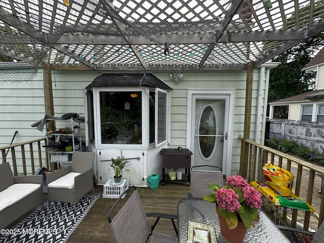 115 Washington St, Long Branch, NJ 07740 - deck featuring a pergola