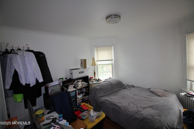115 Washington St, Long Branch, NJ 07740 - bedroom with crown molding and radiator heating unit