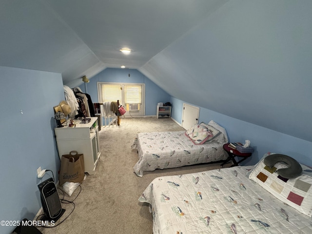 115 Washington St, Long Branch, NJ 07740 - bedroom featuring lofted ceiling, light colored carpet, and cooling unit