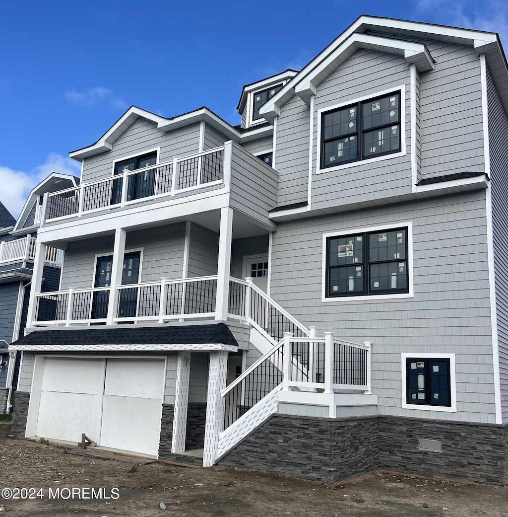 1611 Ocean Ave, Point Pleasant Beach, NJ 08742 - multi unit property with a balcony and stairs
