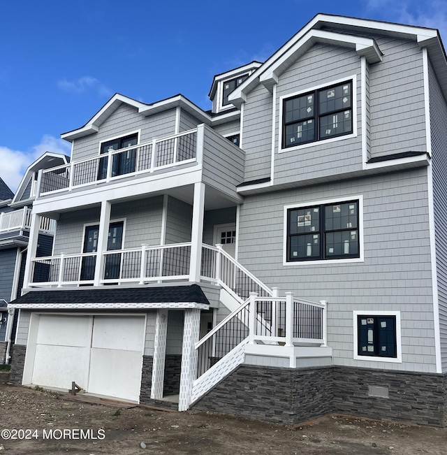 1611 Ocean Ave, Point Pleasant Beach, NJ 08742 - multi unit property with a balcony and stairs
