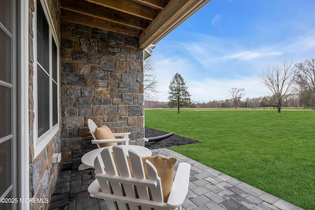 view of yard featuring a patio