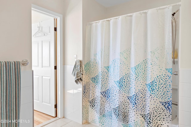 bathroom with tile floors