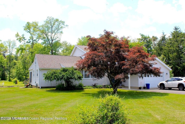 view of front of home with a front yard