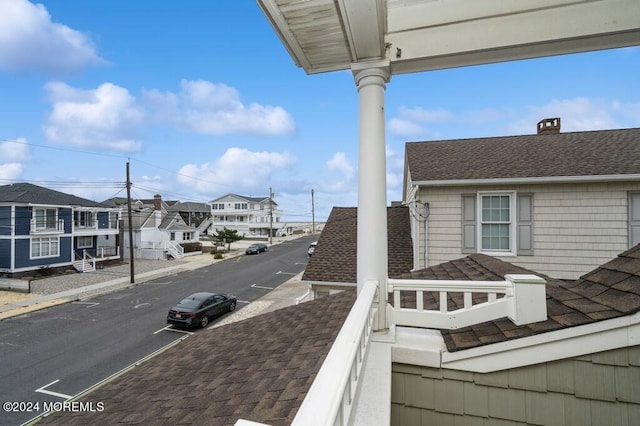 balcony with a residential view