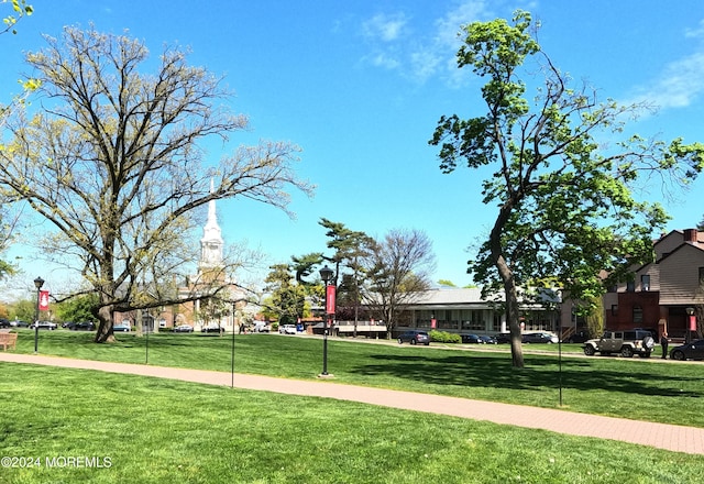 view of community featuring a yard