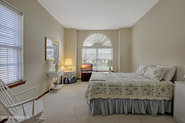 view of carpeted bedroom