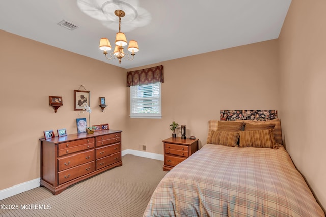 65 Chicanos Dr, Lakewood, NJ 08701 - bedroom with a chandelier and light colored carpet