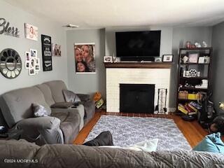 living room featuring hardwood / wood-style floors