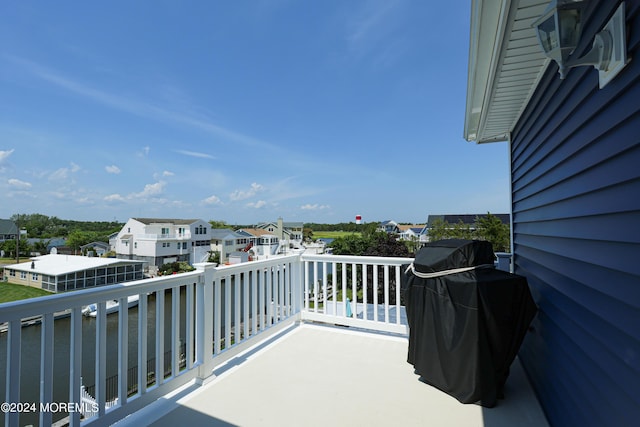 balcony with a grill