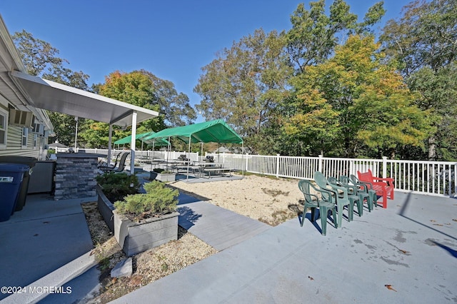 view of yard featuring a patio