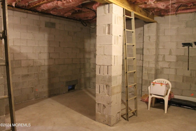 view of basement