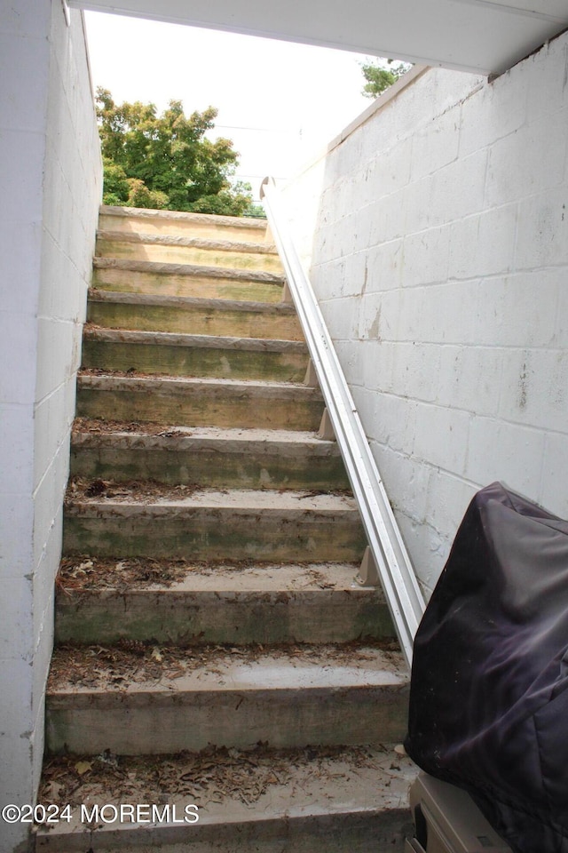 view of stairway